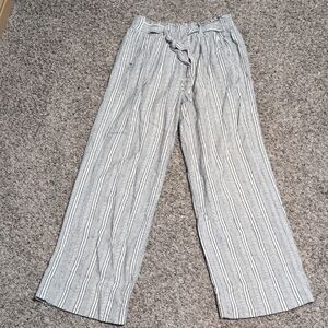 Striped Wide-Leg Pants